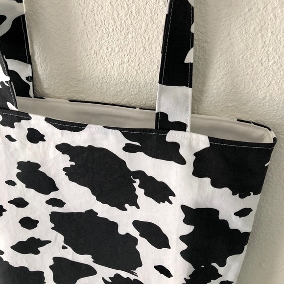 ๐ SOLD ๐ Cotton Cow Print Tote Bag DIY Handmade - Picture 4 of 5